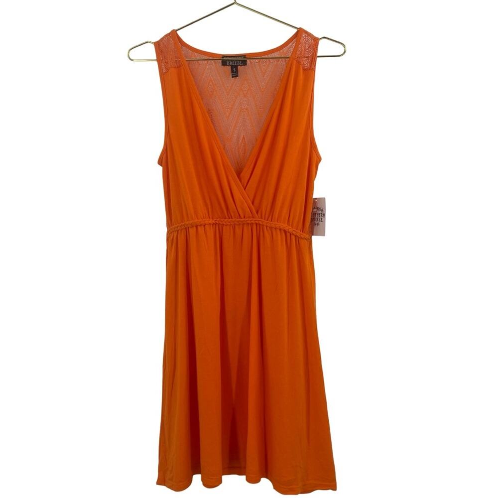 ✨NWT Southern Breeze Orange Swim cover Dress with Braided Detail small coverup